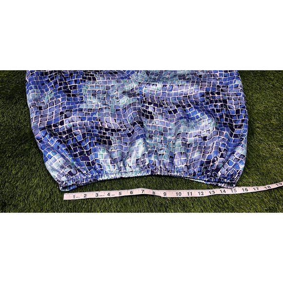 Victoria's Secret Pink Heart Label Blue 90's Mosaic Pajama Short Set SZ Large - Picture 10 of 11